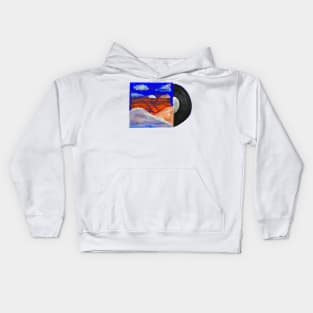 Vinyl Record (Landscape Painting) Kids Hoodie